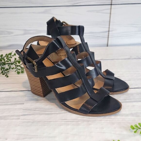 American Eagle Outfitters Women's Black Strappy Cage Sandals Size 8.5 - Picture 1 of 10